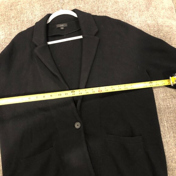 J. Crew Black Sweater Blazer, Size XL - Picture 7 of 8